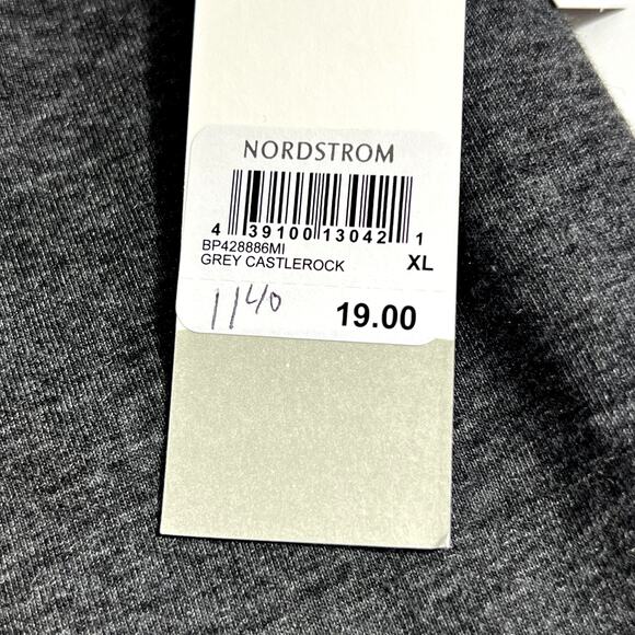 BP Long Sleeve Off The Shoulder Fitted Crop Top Grey Womens XL - Picture 10 of 11